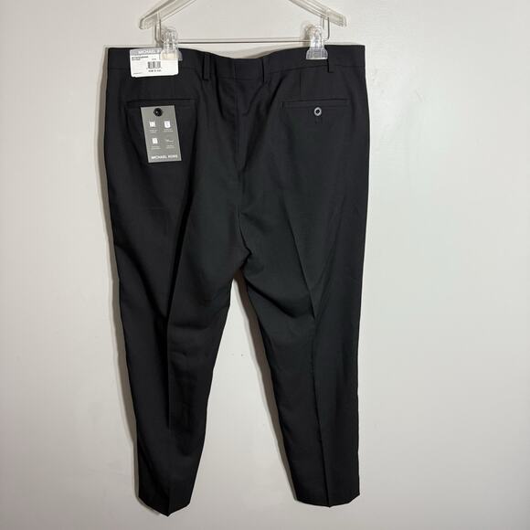 Michael Kors Matisse Dress Pants Black Stretch Wrinkle Resistant Mens Size 40X32 - Picture 2 of 6